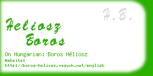 heliosz boros business card